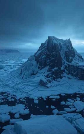 Drilling for Oil Kaffeklubben Island Northpole