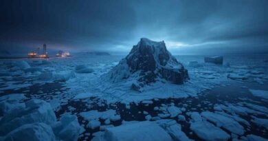 Drilling for Oil Kaffeklubben Island Northpole