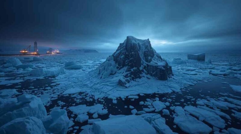 Drilling for Oil Kaffeklubben Island Northpole