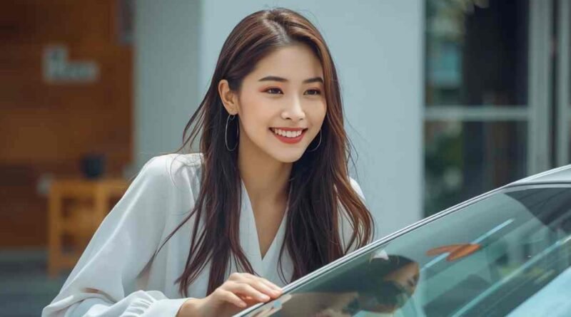 son ye jin tapping on car hood